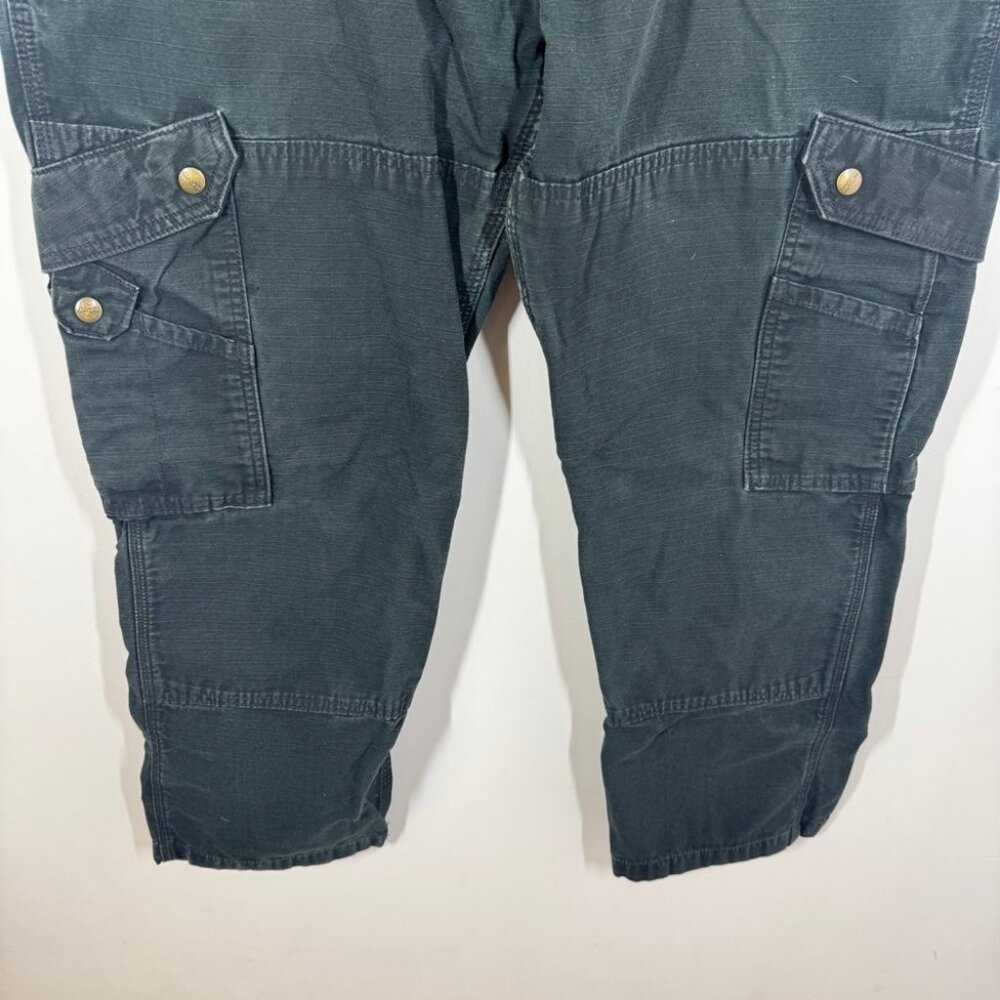 Carhartt Rip Stop Cargo Work Pants Size 38x30 Worn Trashed Utility Cotton - Picture 4 of 15